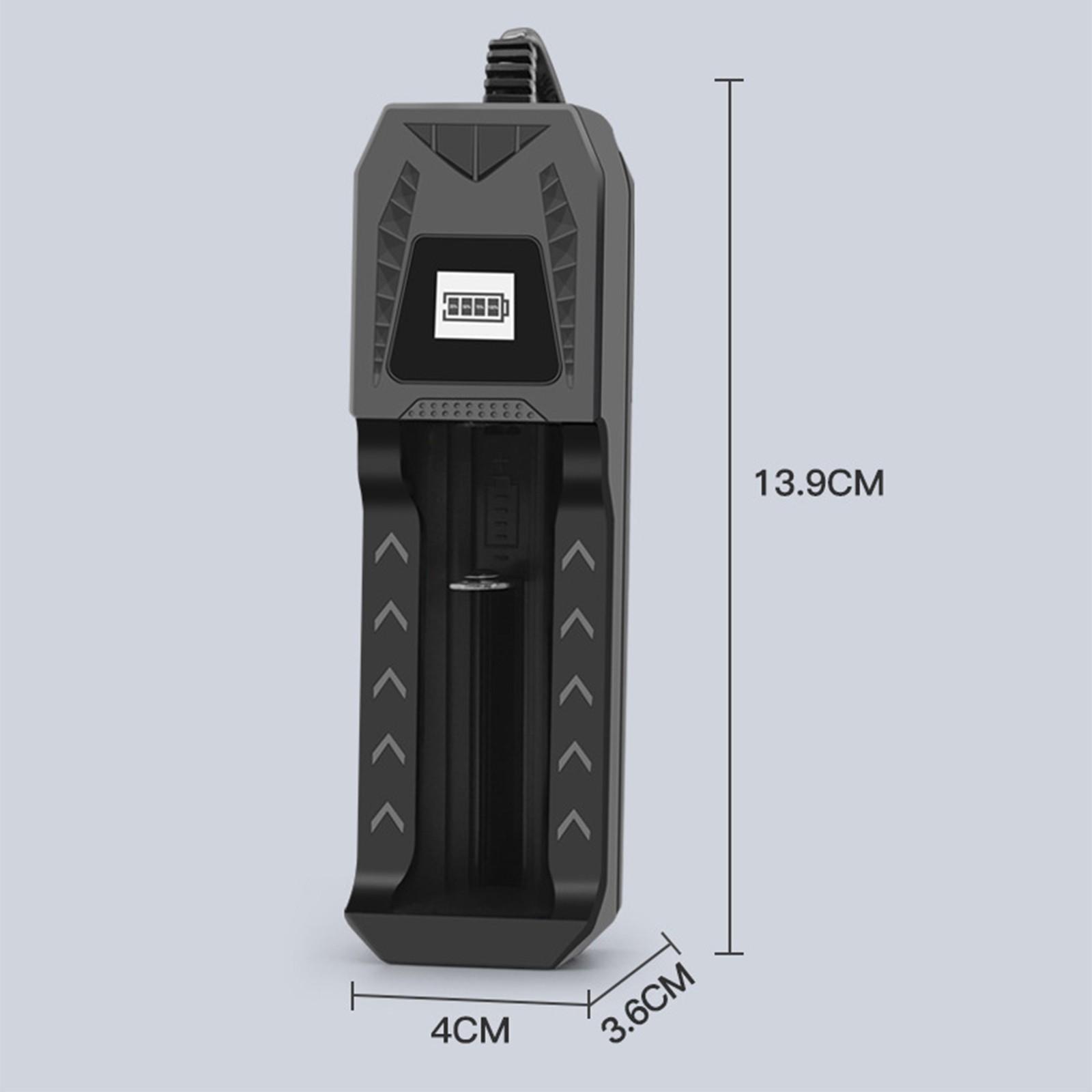 

18650 Battery Charging For 3.7V-4.2V Li Ion 1.2V NiMH Batteries Single Slot Design Multiple Protections LCD Display 1
