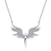 Beautiful Steel Titanium Angel Wings Necklace For Women Perfect For Gifts Travel