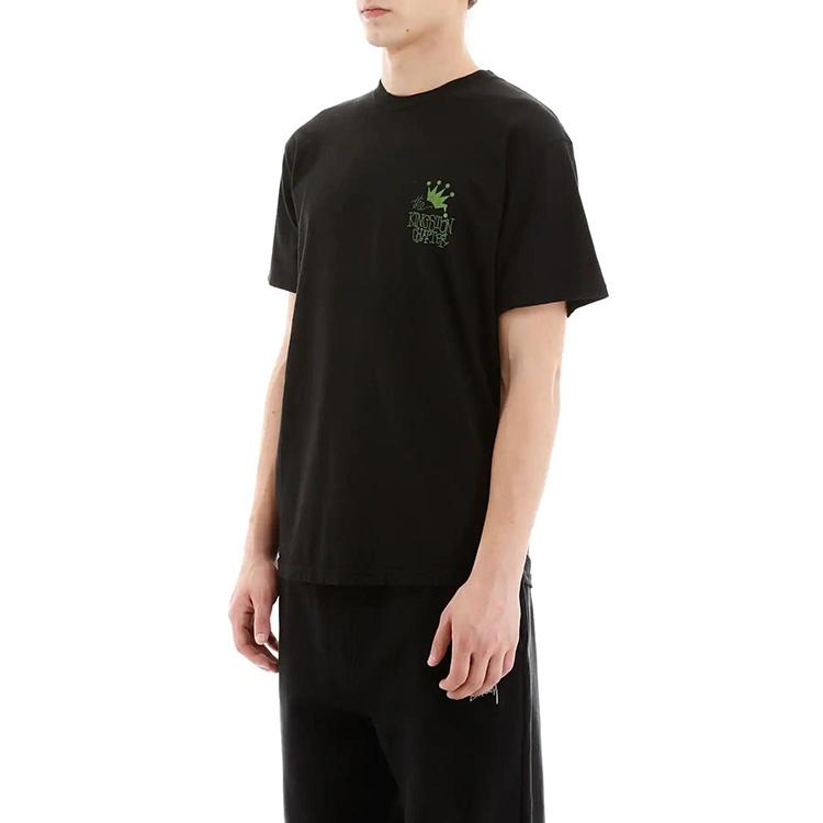 Stussy Kingston Tee Crown Parade Short Sleeve American Vintage T-Shirt Unisex Tops Black 1904440-black