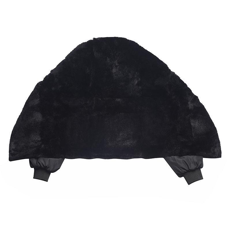 Stil punk Bărbat de vârstă mijlocie Plus Paltoane din puf de catifea Parka cu căptușeală detașabilă Paltonă de blană adevărată pentru bărbați, de lungime medie, detașabilă, căptușeală de blană de iepure Rex.