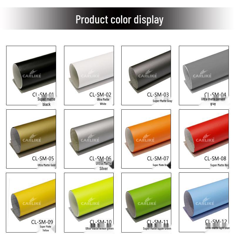 Matte Car Color Change Film & Interior Console Sticker - Personalized Full Body Modification Kit
