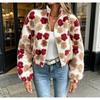 Autumn Winter Flower Jacket Women's Coat, New Arrival Fashion Outerwear For Cross-Border E-Commerce