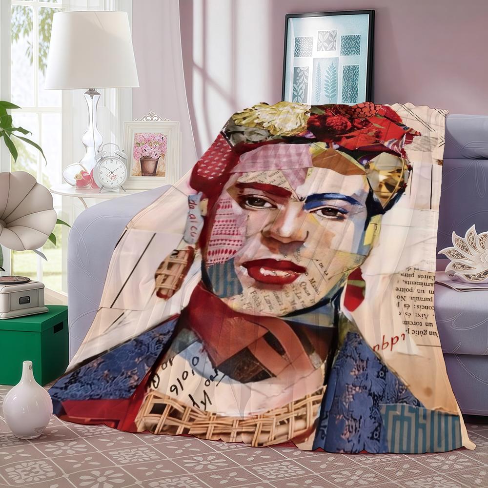 F-Frida K-Kahlo Kunstdecke Warm Und Weich Geeignet Für Schlafzimmer Wohnzimmer Schlafsofa Büro Reisen Camping