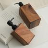 Walnut Press Type Lotion Dispenser Empty Bottle for Shampoo Shower Gel Hotel Toiletries