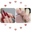 Wine Red Glitter Peel-Off Nail Polish - Long-Lasting Shiny Crystal Burst, 2026 New Internet Celebrity Favorite