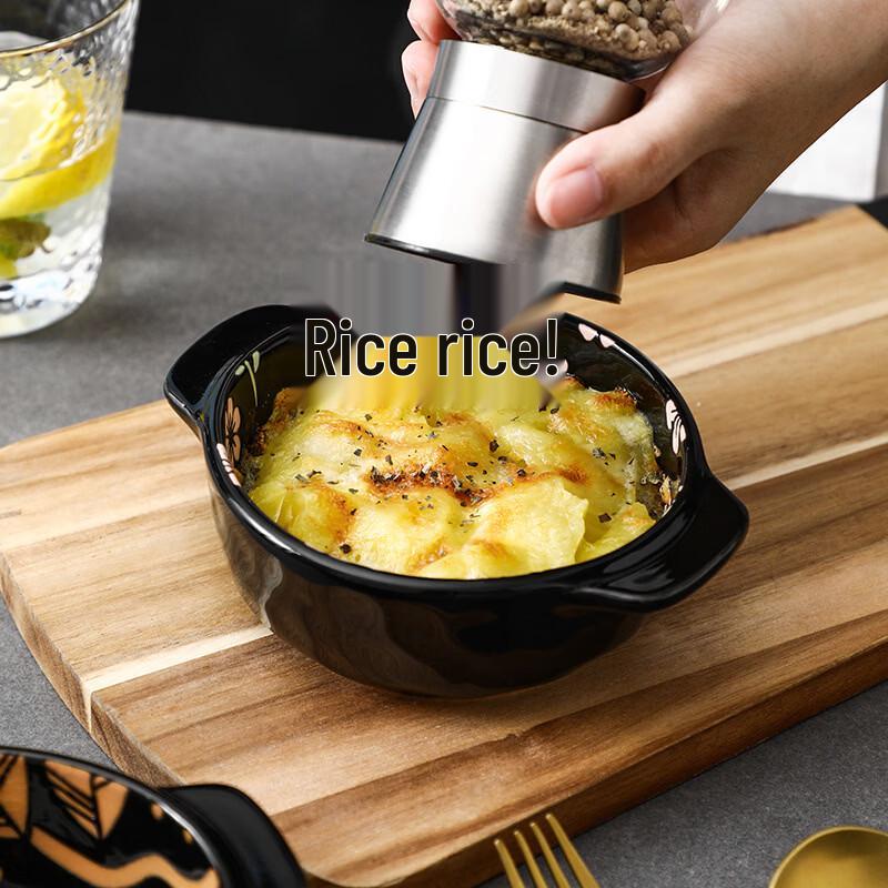 Japanese Ceramic Double-Handle Noodle & Salad Bowls (Set of 2)