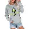 Women's Casual Comfortable Neck Hooded Long Sleeve Christmas Print Warm Sweatshirt