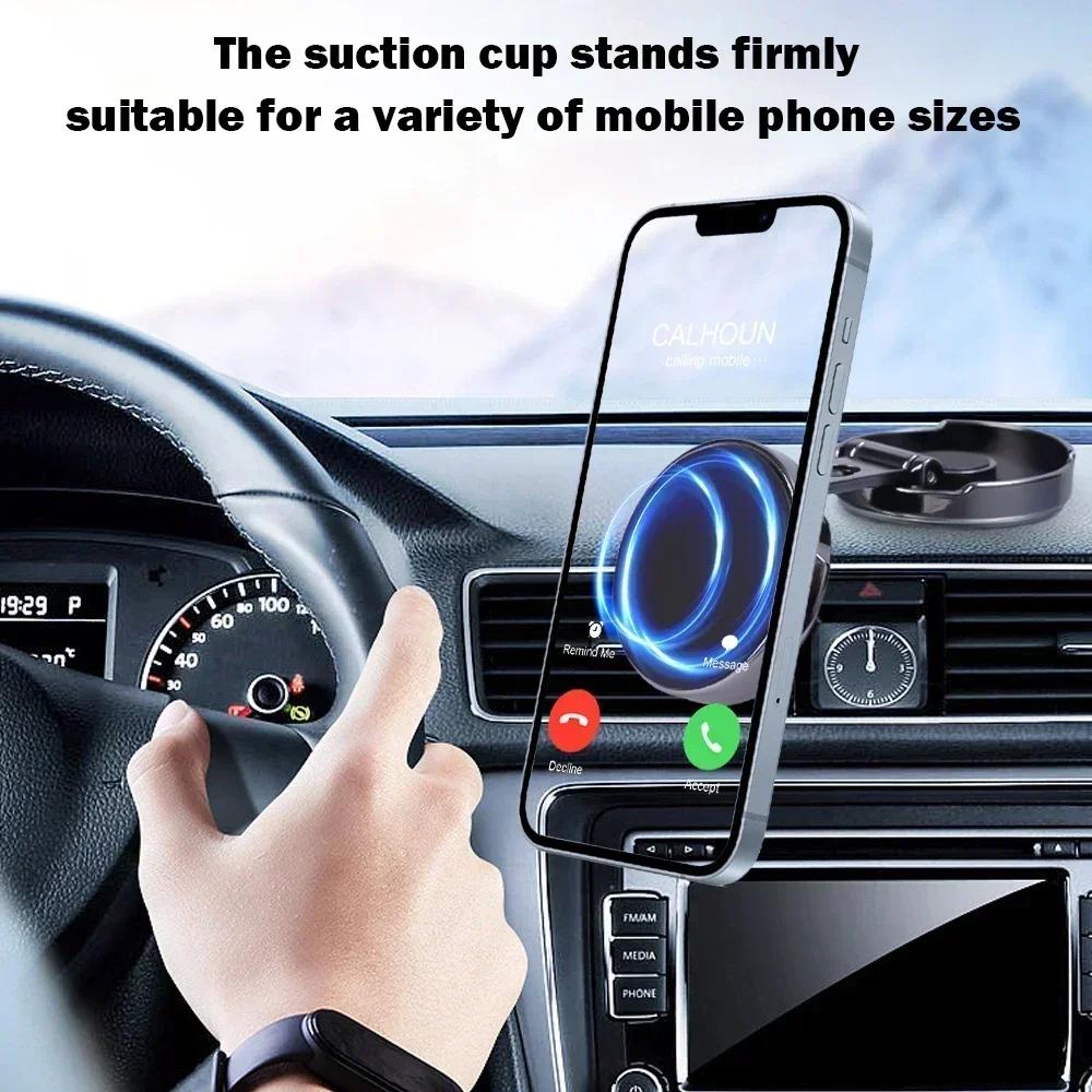 Araba Cep Telefonu Standı Güçlü Manyetik Araba Tutucu 720° Katlanabilir Yuvarlak Braket Evrensel Telefonlar İçin Destek Arabada Tutucular