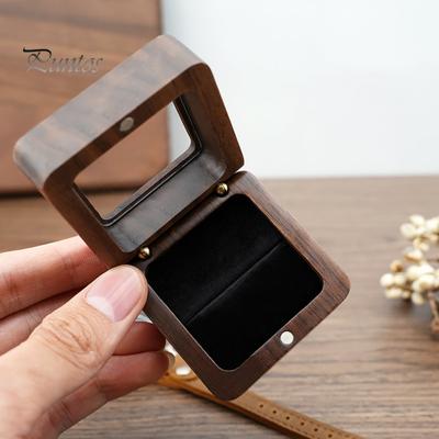 Holzring-Geschenkbox, tragbar, für Hochzeit, Verlobung, Antrag, Ring, Aufbewahrungsbox, multifunktional, für Armbänder, Halsketten, Ohrstecker, Schmuckständer