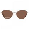 American OPtical Polarized Brown Cat Eye Ladies Sunglasses Whitney P 1 55 Multi