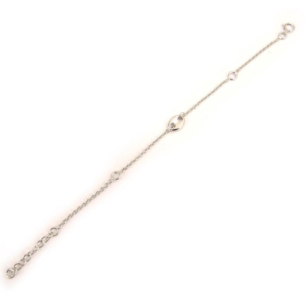 Les Trésors De Lily [L1251] - Silver Bracelet 'Coffee Bean'