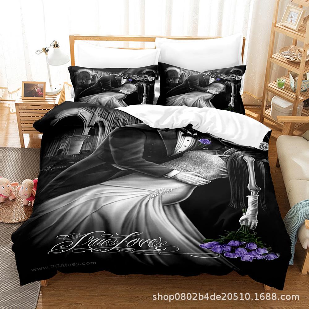 

Модная технология печати, 3D цифровая печать, постельное белье, пододеяльники, наволочки, комплекты из трех предметов quilt cover 90 * 190 pillowcase 50 * 75 * 1