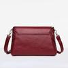 Fashion Women's Bag Leather Texture Bag Trend Wild Messenger Bag Zipper Bag Small Square Bag