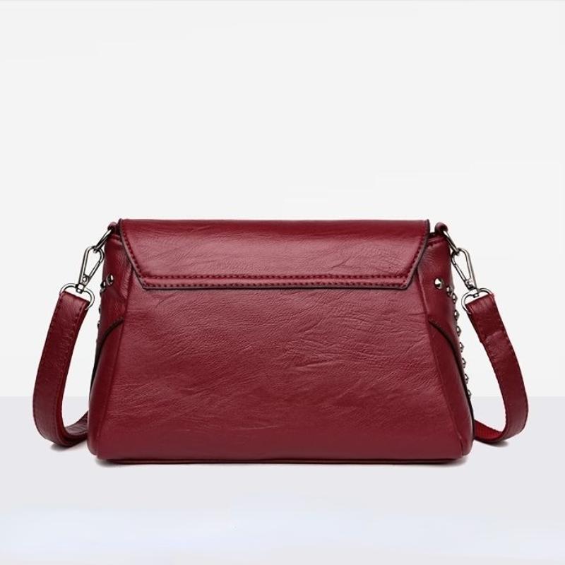 Fashion Women's Bag Leather Texture Bag Trend Wild Messenger Bag Zipper Bag Small Square Bag