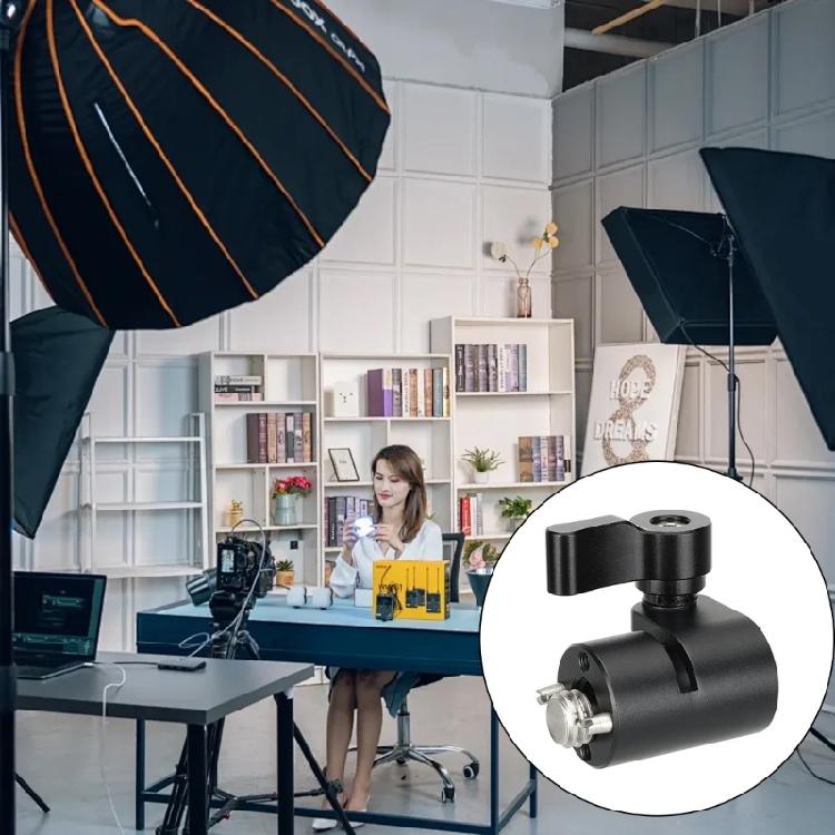 15mm Single Rod Clamp Adapter With 3/8inch Mounting Anti Twist Locating Pins for Photography Props Camera Photo Studio