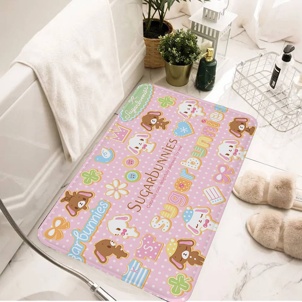 Cartoon Anime S-Sugarbunnies Floor Carpet Nordic Style Home Doormat Bathroom-Toilet Mats Bedroom Hotel Decor Mat