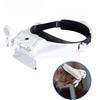 Headband Loupe LED Magnifier 15 Lens Combinations Adjustable LED Lights 8-12 Hours Battery Life 5 Replaceable Lenses