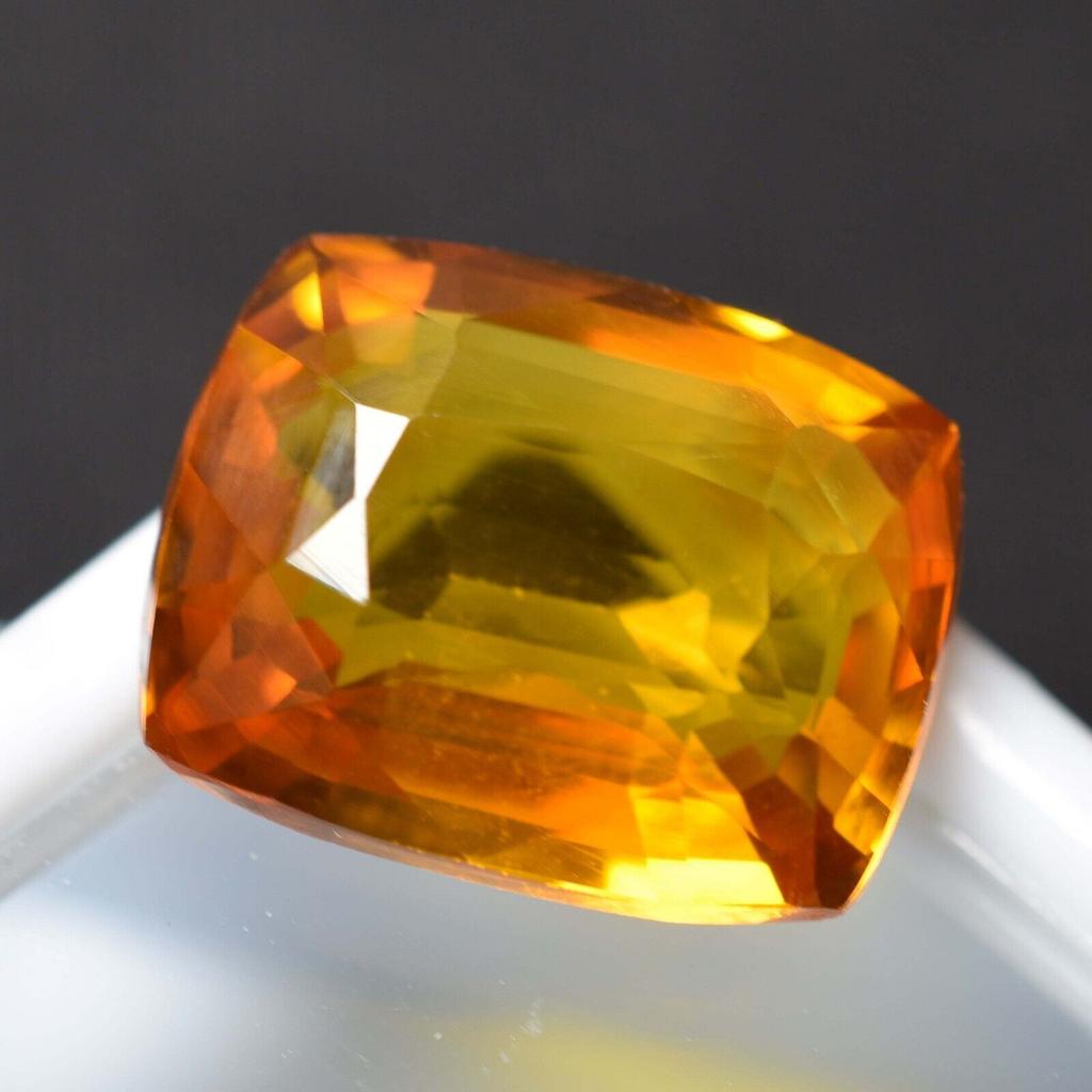 10.15 Carat Natural Yellow Sapphire Cushion Shape CERTIFIED Loose Gemstone