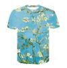 Summer Oil Womens Printing 3d Painting Masterpiece Pattern Fashion Oneck Short Sleeve Trendy Loose Personality Plus Size Top
