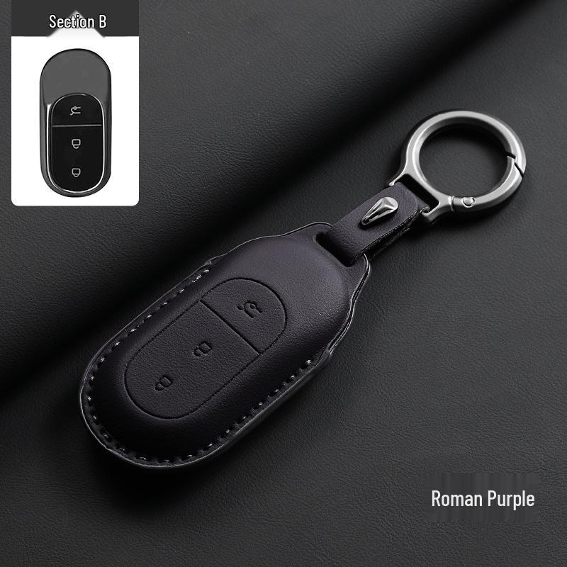 Leapmotor C11/C01/T03 2024 Pouzdro na klíče - Plně ochranný kryt pro muže a ženy, Vysoce kvalitní černá textura.