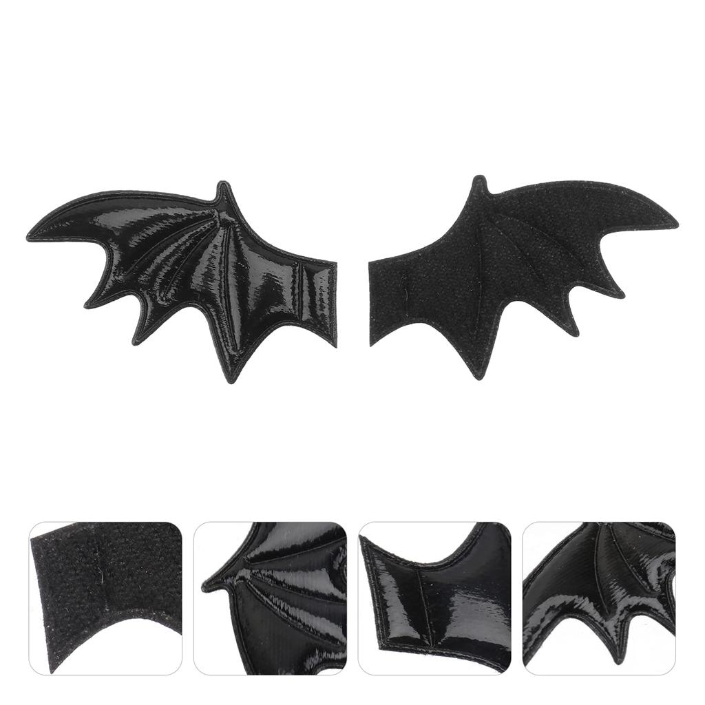 Toyvian Devil Halloween Clips with Bat Demon Accessories for DIY 10 Black Hairpins, Wings, Girls, Dress-Up, Cosplay, Crafts, Kids, Pairs,