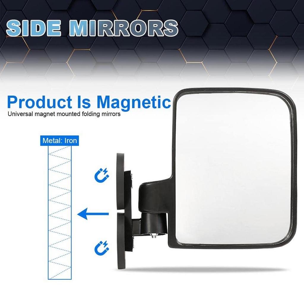 Forklift Side Mirror  Tractor Mirror Replacement for Mahindra Magnetic Side Mirror for Forklift Excavator Golfing Cart