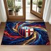 Bologna FC Design Crystal Velvet Rug Soft Decorative Mat for Bedroom Entrance
