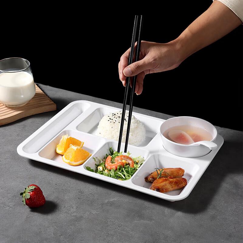 Melamine Rectangular Divided Meal Tray