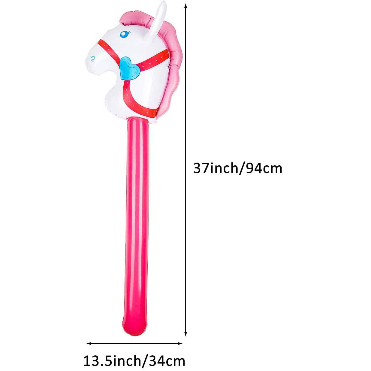 In Stock Wholesale Inflatable Horsehead Stick Balloon Inflatable Unicorn Stick Children Toy Stick Horse Stick Animal Head 1pc&Other