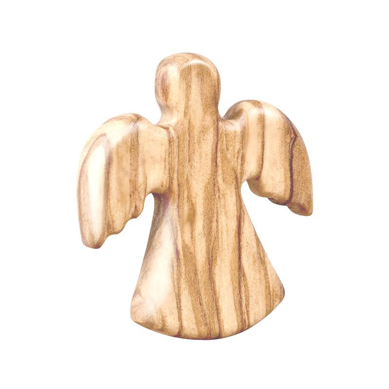 Small Olive Wood Angel Ornament Easter Decorations Handheld Wooden Angel Figurine Religious Gift For Baptism Prayers
