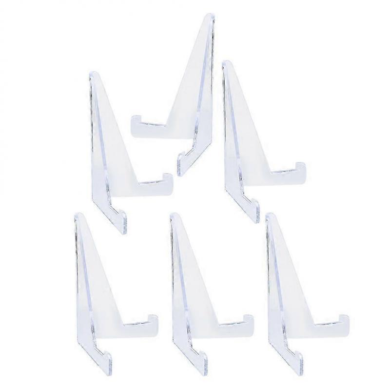 6pcs Trading Card Display Stand Sports Cards Rack Baseball Card Holder Trading Card Shelf Clear Mini Easel Stand for Baseball Trading Cards