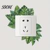 Waterproof Switch Sticker Removable Flower Sticker, Colorful Rose Peony Wall Protective Cover Decals, DIY Light for Bedroom Living Room PVC