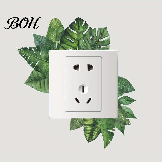 Waterproof Switch Sticker Removable Flower Sticker, Colorful Rose Peony Wall Protective Cover Decals, DIY Light for Bedroom Living Room PVC