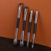 Little Sparrow Makeup Brush Set with Mirror Box, 4 Dual-Head Eyeshadow Brushes, Portable Mirror Brush Box, Multi-Functional Setting Brush