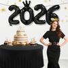2026 Gold Crown Foil Number Balloons for 2026 New Year Christmas Eve Festival Party Supplies Decorations Christmas Home Decor