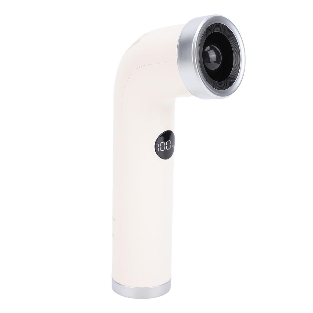 Handheld Bladeless Fan Type C Rechargeable Digital Display Small Portable Cooling for Travel Outdoor Use Apricot Color