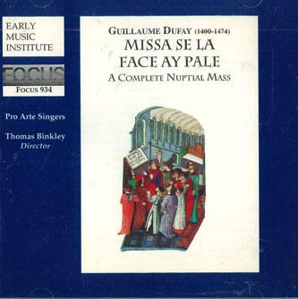 

CD GUILLAUME DUFAY - Missa Se La Face Ay Pale FOCUS934 DUFAY US Classical Used