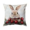 45X45Cm Christmas Rabbit Pillowcase Bedroom Sofa Cushion Cover 100% Polyester Living Room Cushion Pillowcase Home Decor