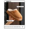 Thick Soled Woolen Slippers for Women, Outdoor Wear In Autumn and Winter, Suitable for Indoor Home Use, with Anti Slip and Plush Fabric for Men