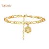 TR Women A To Z Capital Letter Pendant Bracelet Bangle Anklet Foot Chain