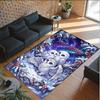 Birds Theme Crystal Velvet Floor Rug Personalized Custom Name Text Warm Carpet Home Decoration