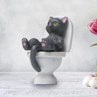 Cat Statue Innovative Freestanding PVC Fashion Vivid Appearance Toilet Series for Living Room