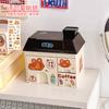 Transparent Desktop Storage Box Creative Small House Pen Holder Student Kawaii Stationery Cosmetic Organizer Rack Drawer Cute