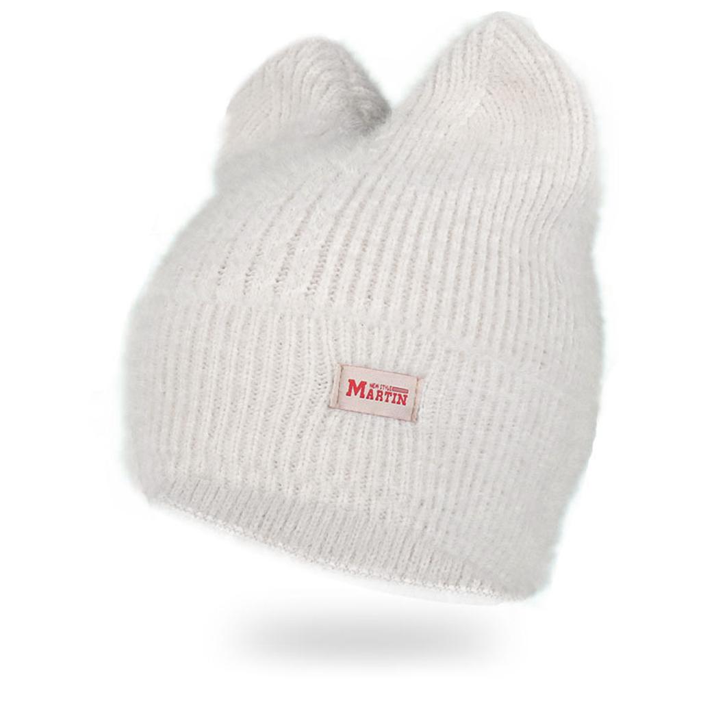 Y2K Crochet Hat for Women Winter Warm Beanie Cap Cute Cat Ear Hat for Teens Adult Cold Weather Windproof Hat Headdress