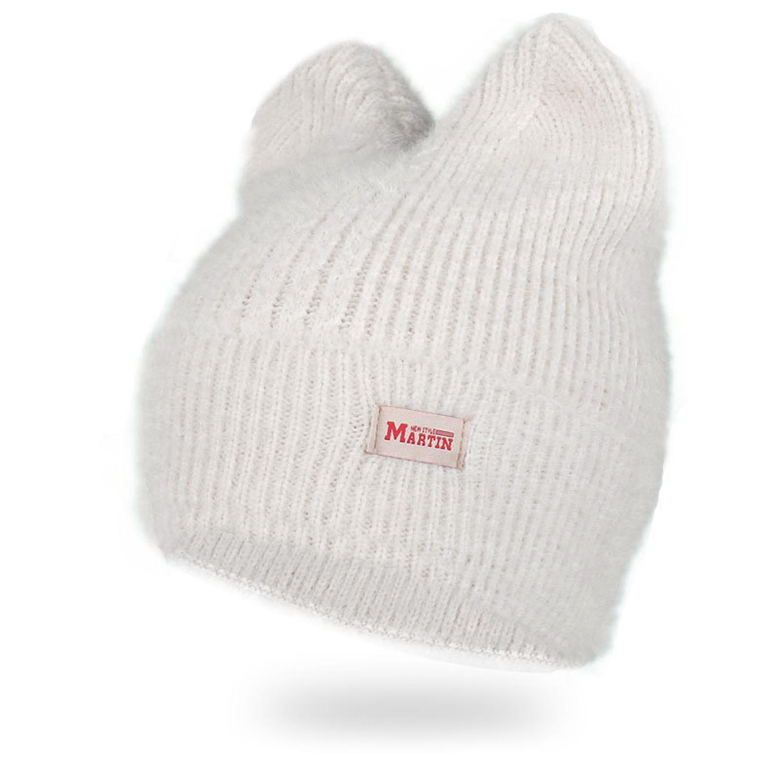 

Вязаная шапка Y2K для женщин, зимняя теплая шапка-бини, милая шапка с кошачьими ушками для подростков и взрослых, ветрозащитная шапка для холодной погоды, головной убор бежевый