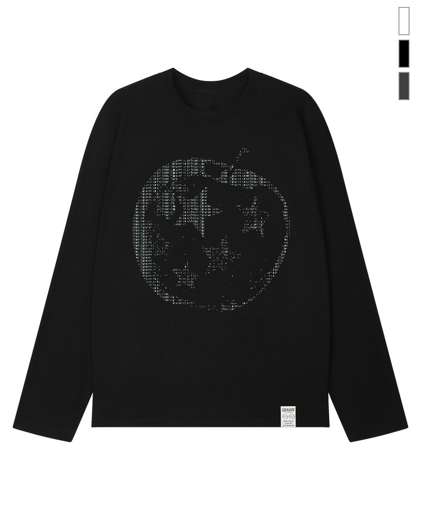 GRAVER [Unisex] Star Apple Long Sleeve T-Shirt_3 Colors