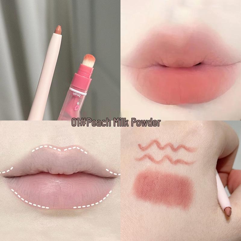One Stroke Multi-use: Fei Xi Misty Dudu Double-ended Lip & Eye Definition - Lip Liner, Lipstick Base, Plumping, Long-lasting.