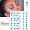3D Strass Gezichtstattoo Stickers Voor Festival Glitter Make-up Sieraden Sticker Op Gezicht Kristallen Edelstenen Juwelen Diamanten Decoratie