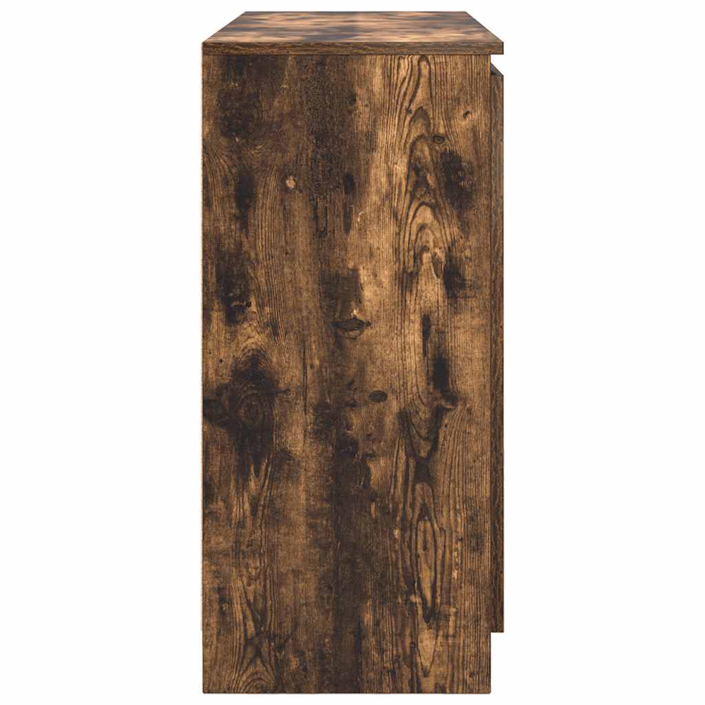 Sideboard with Drawers Smoked Oak 100.5 x 35 x 76 cm
