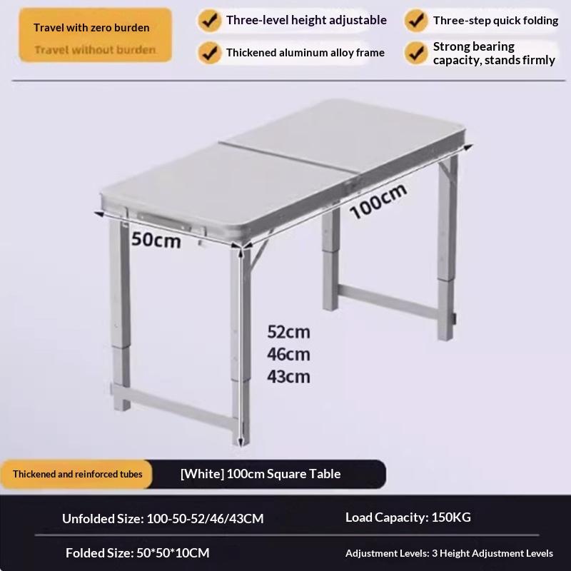 Outdoor Portable Folding Table And Chairs Set for Camping Picnic Work Stall Lightweight Travel Table with Stool